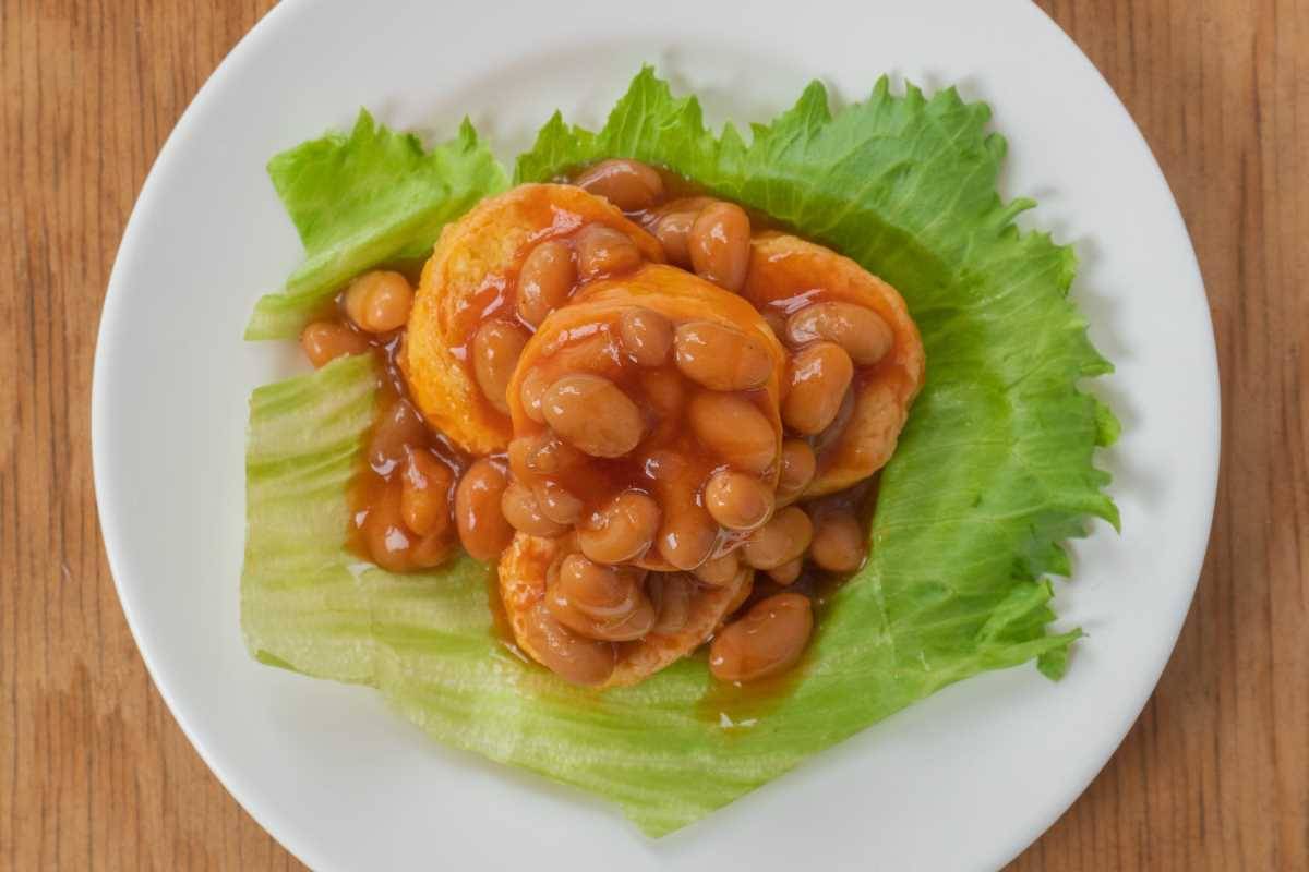F. Stir Fried Tofu in Baked Bean Tomato Sauce